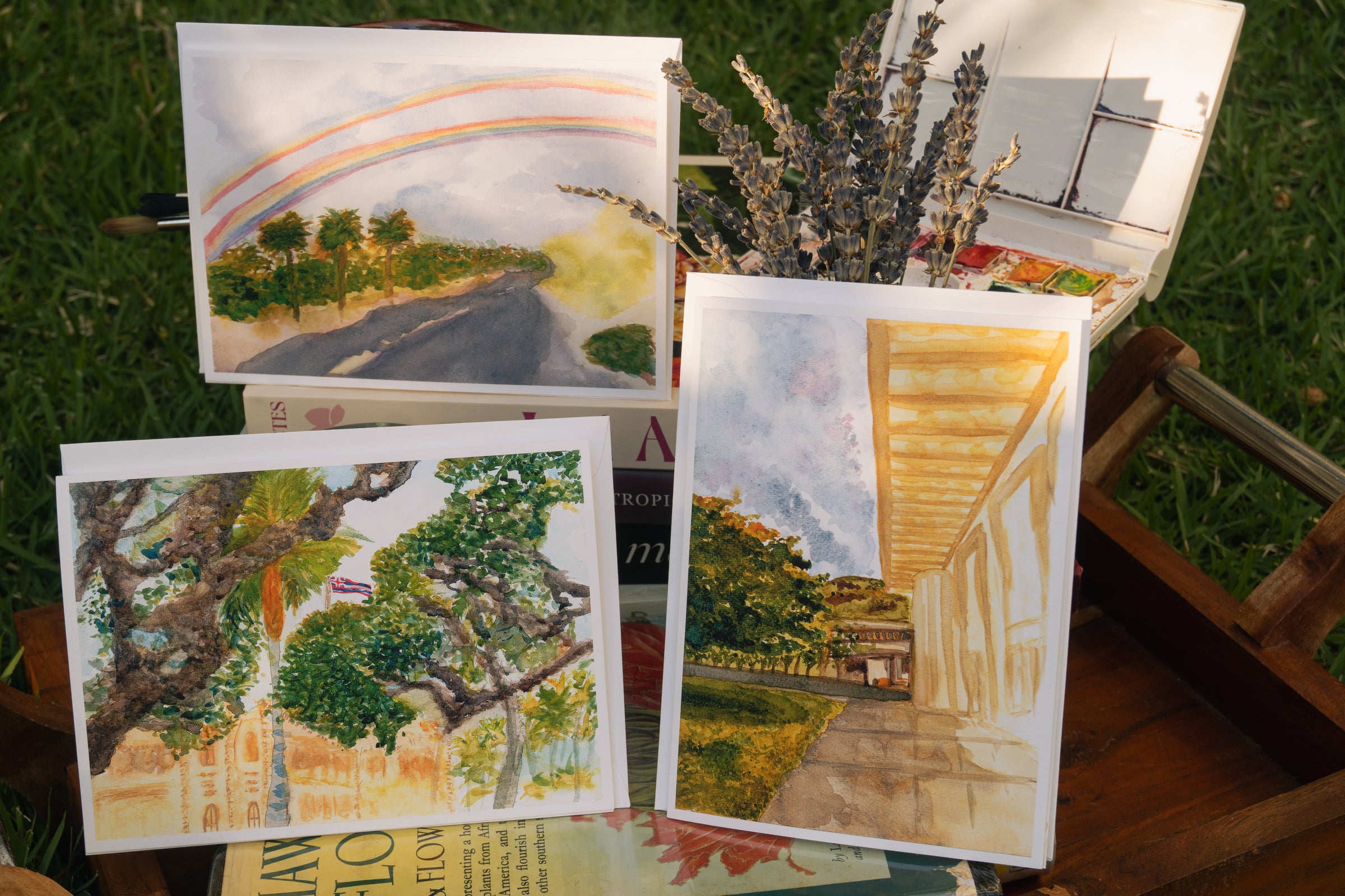 Look Up — Watercolor Cards About Light, Memory, and Place