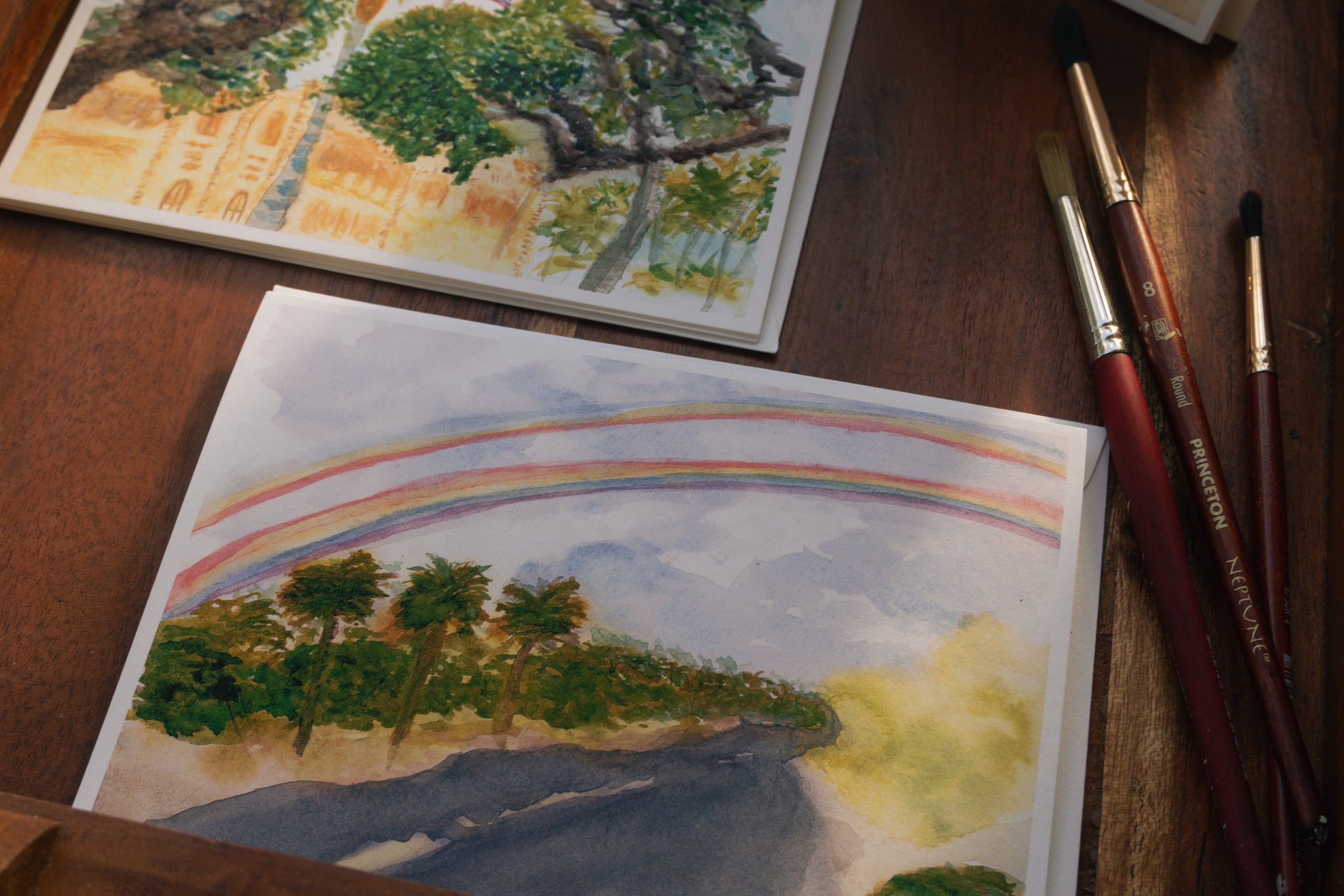 Look Up — Watercolor Cards About Light, Memory, and Place