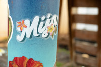 Mija Vinyl Sticker – Plumeria Design | Latina Heritage Art