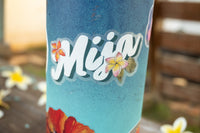 Mija Vinyl Sticker – Plumeria Design | Latina Heritage Art